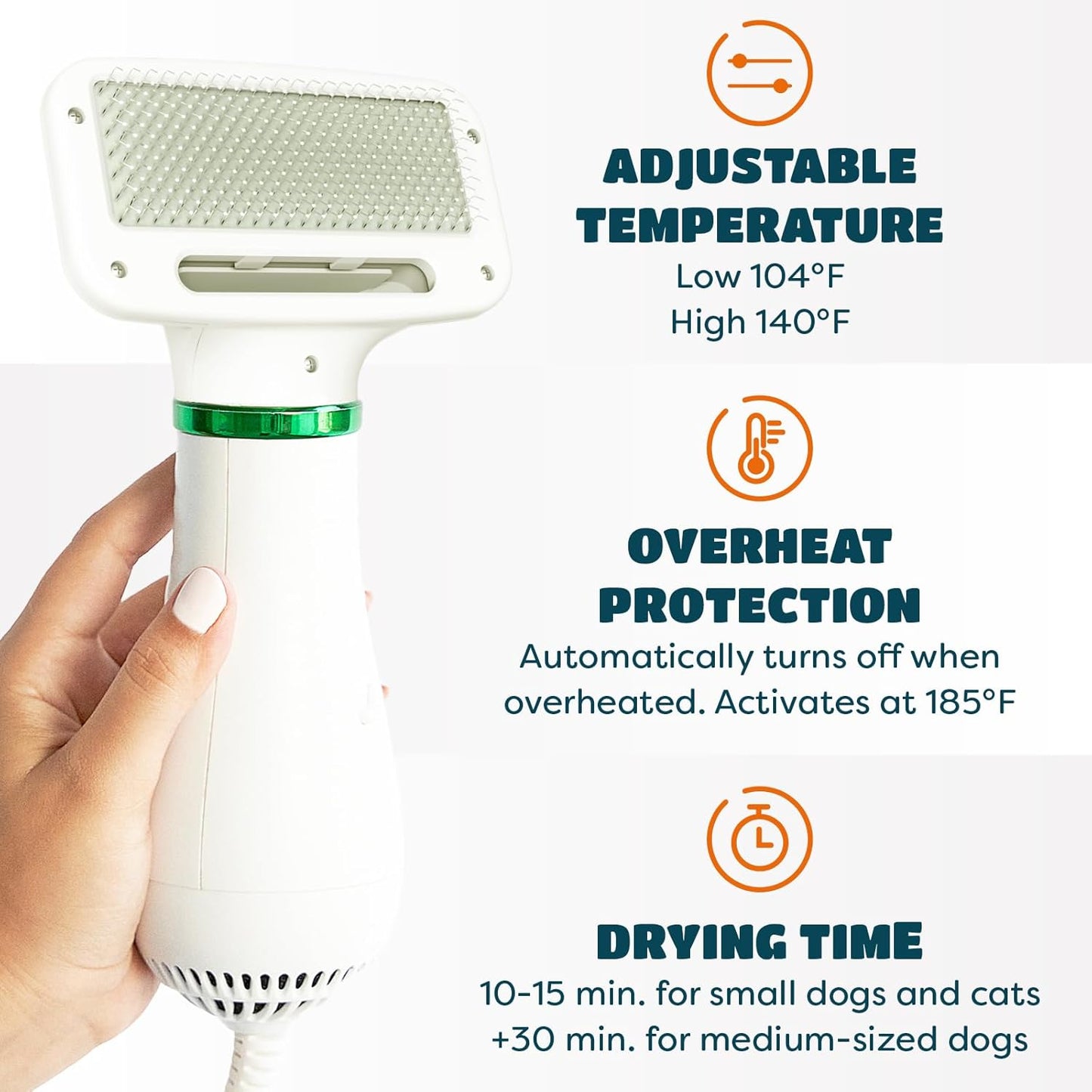 Dog Hair Dryer with Slicker Brush