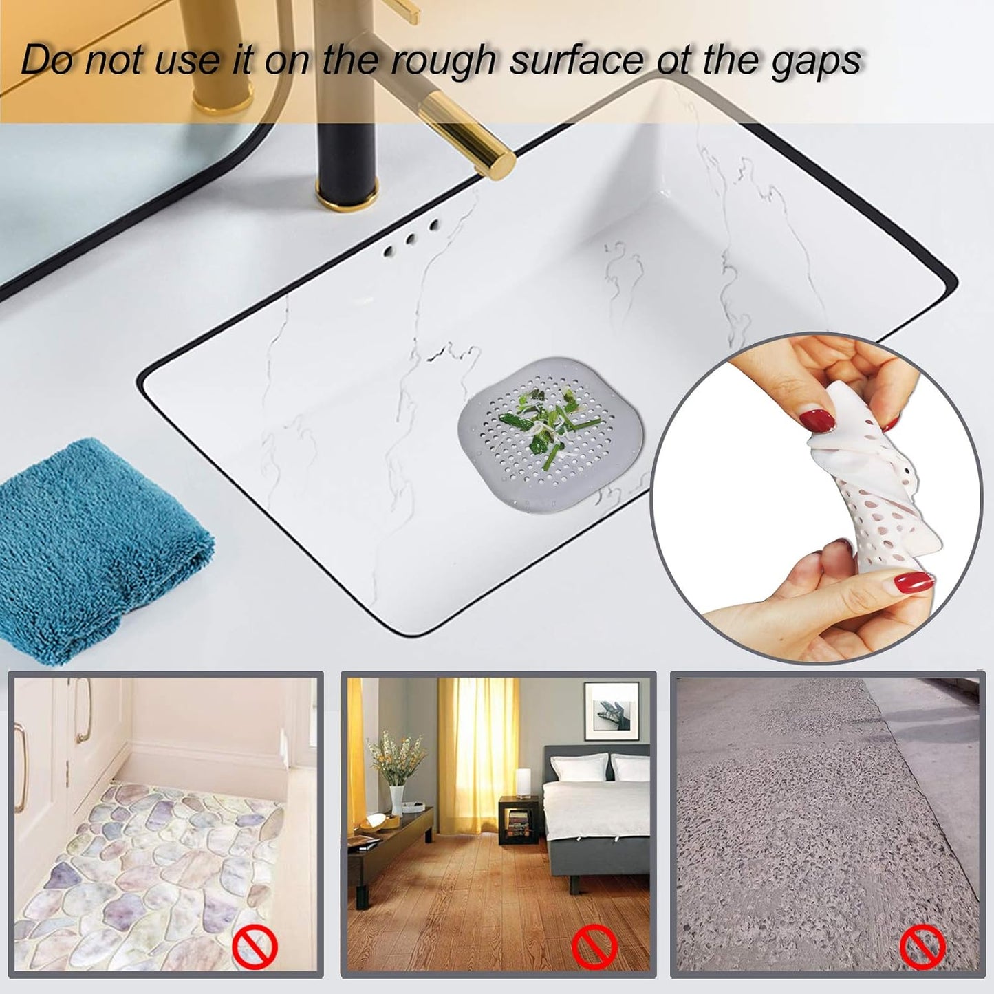 Hair Drain Catcher,Square Drain Cover