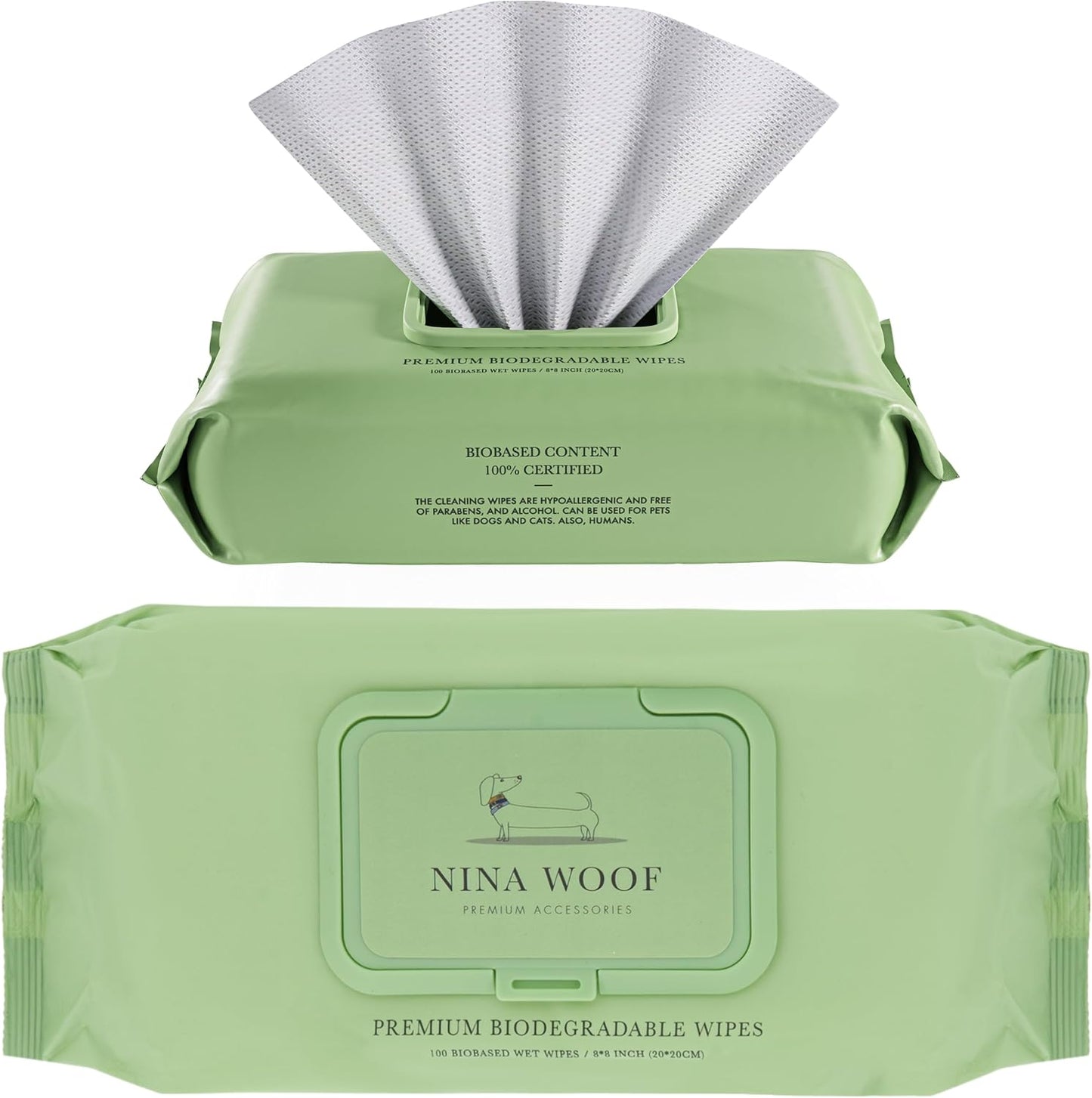 Premium Dog Wipes - Alcohol-Free