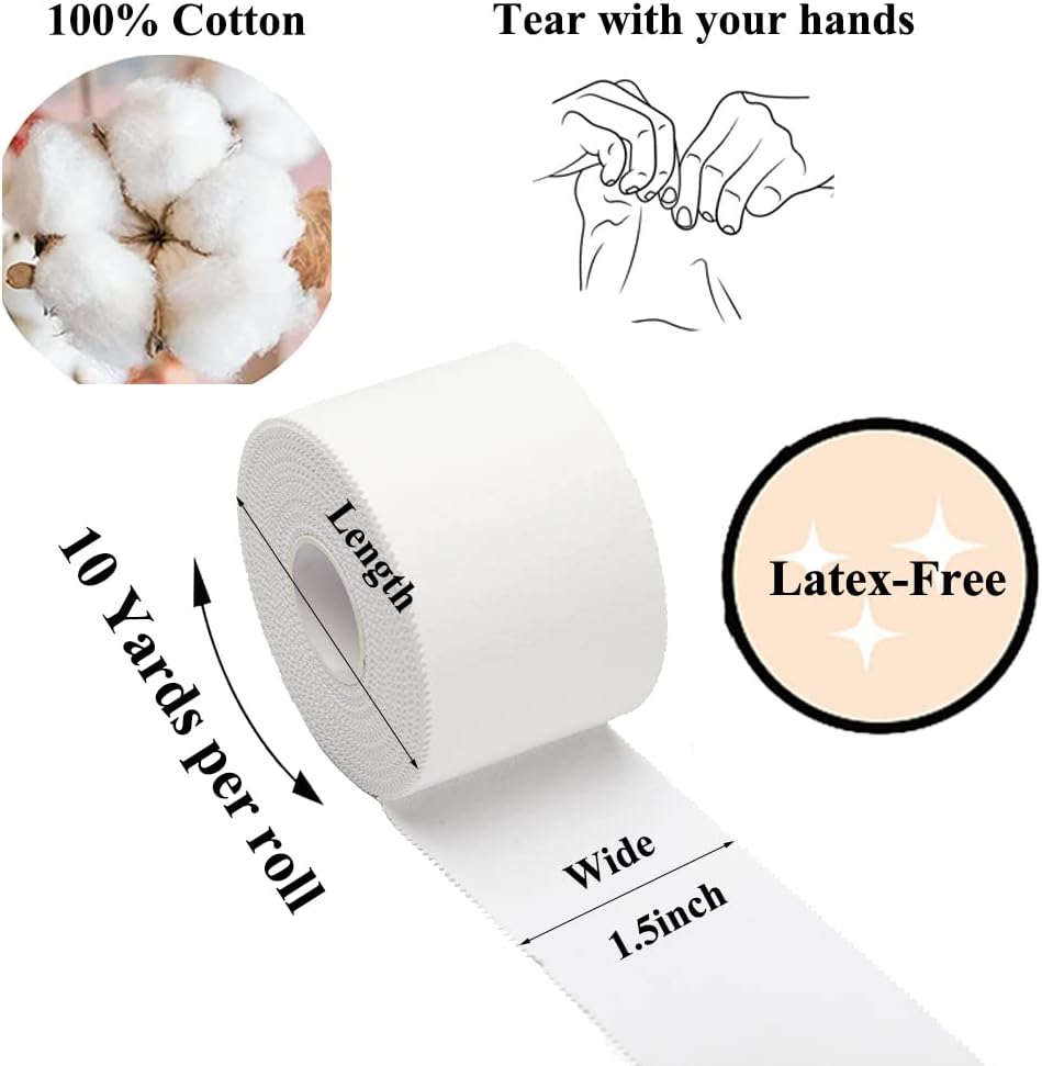 Athletic Tape,5 Pack White Sports Tape