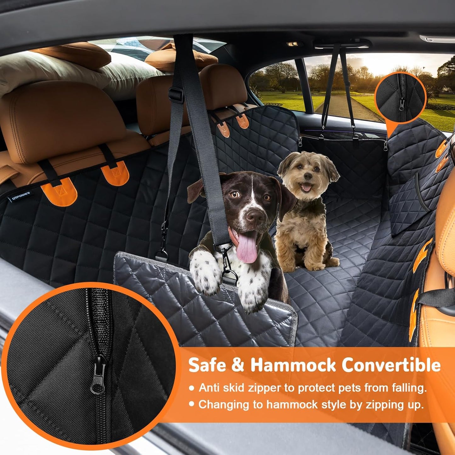 URPOWER Dog Car Seat Cover for Pets