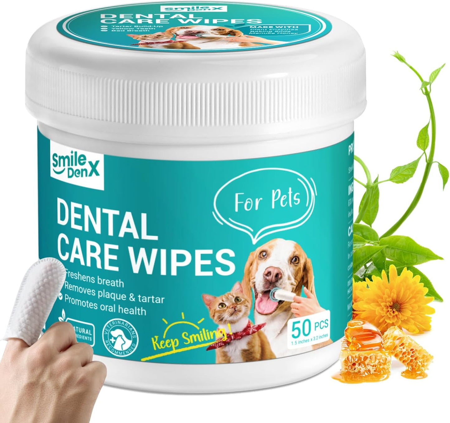 Dog Dental Care Finger Wipes