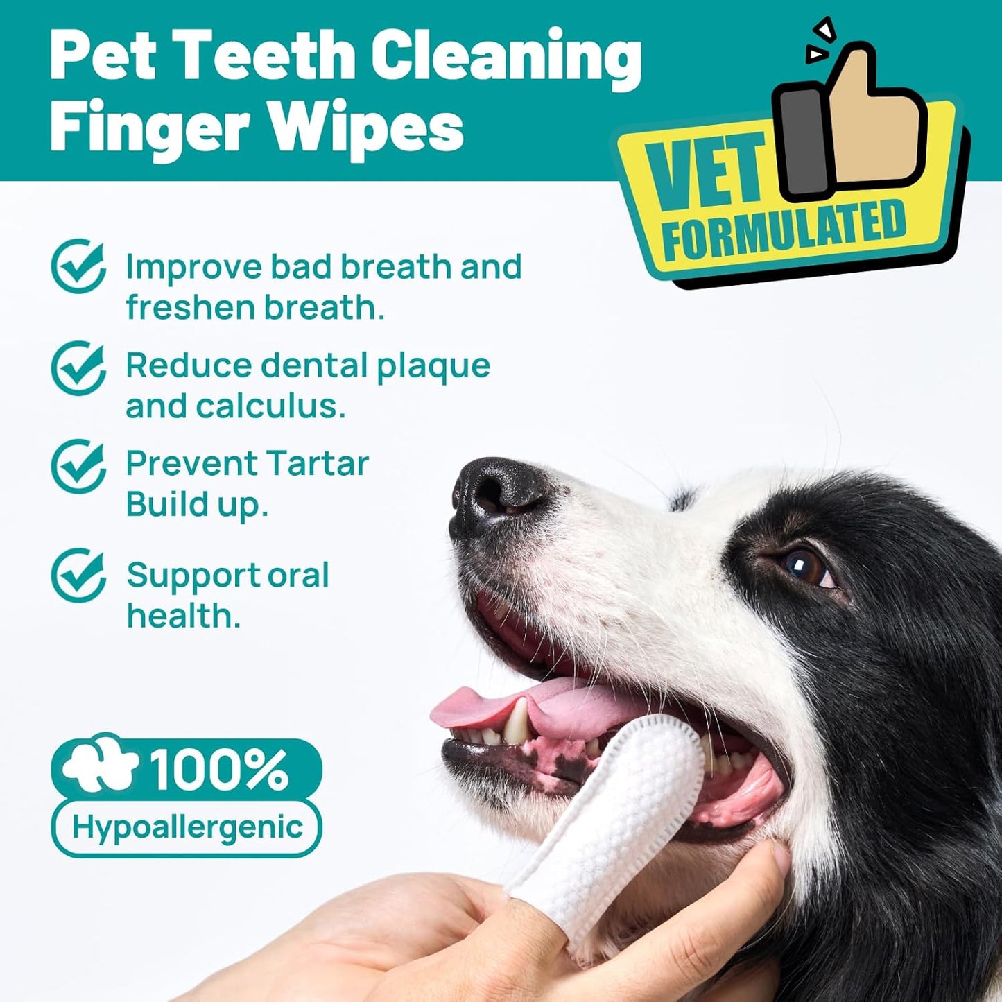 Dog Dental Care Finger Wipes