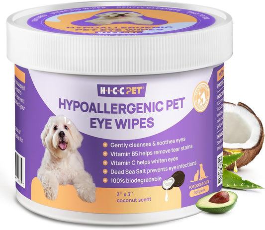 HICC PET Eyes Wipes for Dogs & Cats